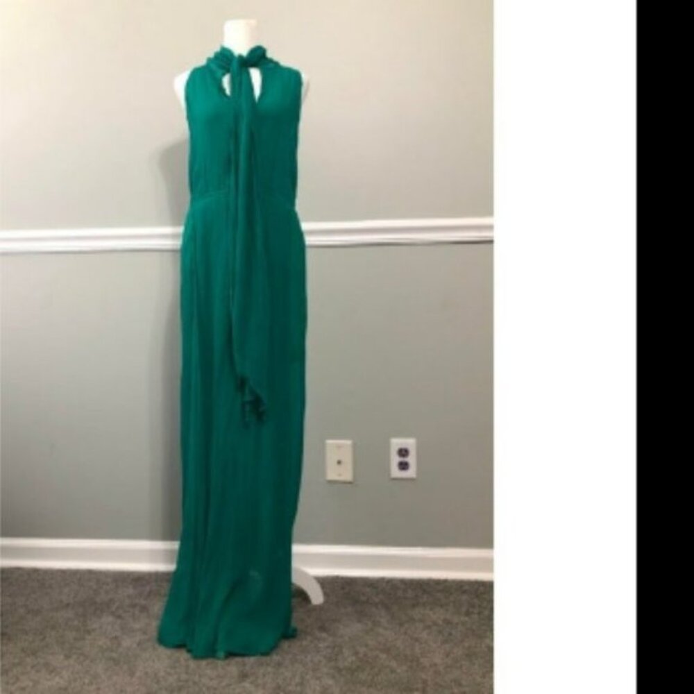 NWT BCBGMaxazria Shelby Silk Crepe Gown Silk Dress Sz XXS